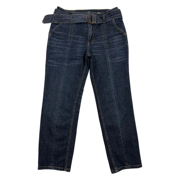 & Other Stories Denim - Pilcro by Anthropologie Size 28 Dark Wash Denim Belted Tapered Jeanscasual